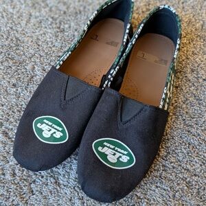 New York Jets Black Slip-On Shoes